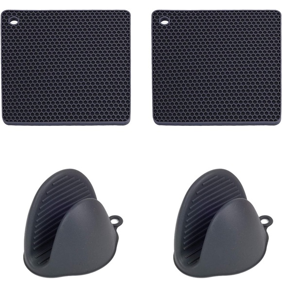 MOMOCAT Other - MOMOCAT 4Pack Pot Holders and Silicone Mini Oven Mitts Set Resistant Oven Gloves
